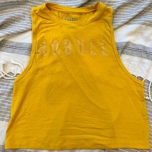 Sunny yellow NoBull muscle crop size XS